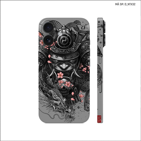 Dán Skin IPhone 17 Series Hình Nghệ Thuật Xăm Satan Samurai | D_NTX32