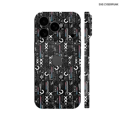 Dán Skin IPhone 17 Series Hình SVG CYBERPUNK Đen