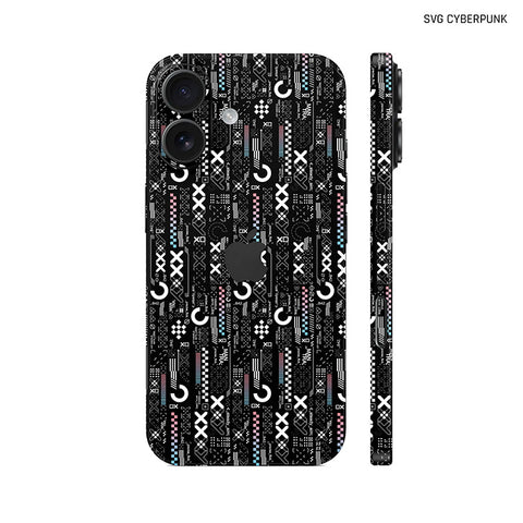 Dán Skin IPhone 17 Series Hình SVG CYBERPUNK Đen