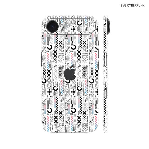 Dán Skin IPhone 17 Series Hình SVG CYBERPUNK Trắng
