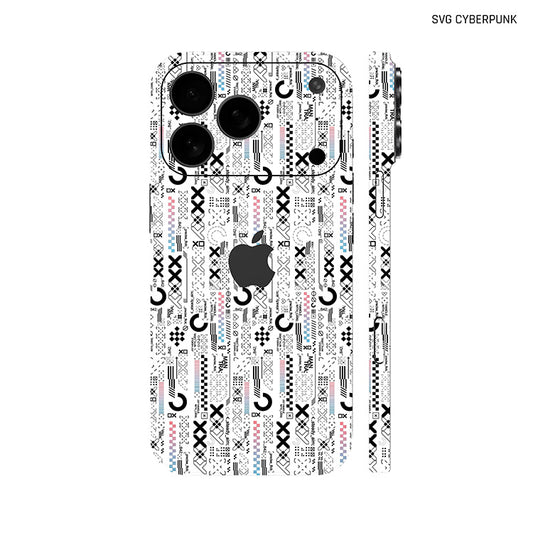 Dán Skin IPhone 17 Series Hình SVG CYBERPUNK Trắng