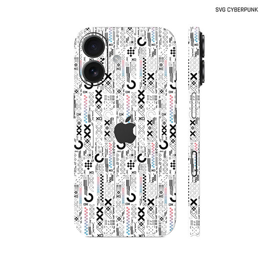 Dán Skin IPhone 17 Series Hình SVG CYBERPUNK Trắng
