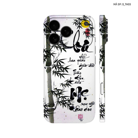 Dán Skin IPhone 17 Series Hình Thư Pháp | D_TH03