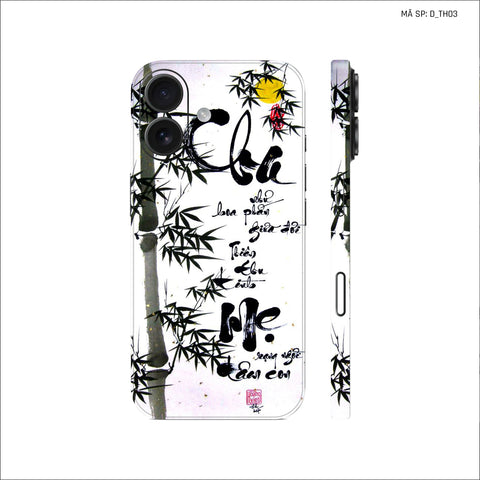 Dán Skin IPhone 17 Series Hình Thư Pháp | D_TH03