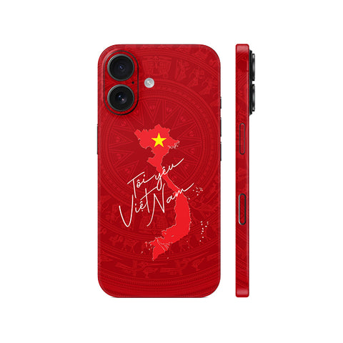 Dán Skin IPhone 16 | Plus | Pro | Pro Max Hình Tôi Yêu Việt Nam Bản Đồ