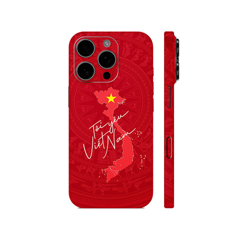 Dán Skin IPhone 16 | Plus | Pro | Pro Max Hình Tôi Yêu Việt Nam Bản Đồ
