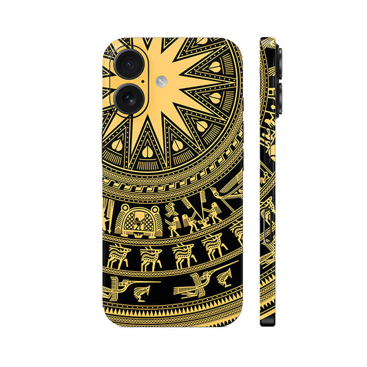Dán Skin IPhone 17 Series Hình Trống Đồng Vàng Đen
