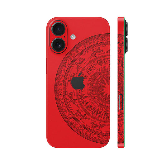 Dán Skin IPhone 17 Series Hình Trống Đồng Đỏ