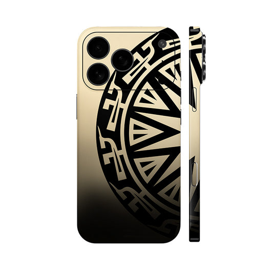 Dán Skin IPhone 17 Series Hình Trống Đồng Stock Gold Hoa Văn