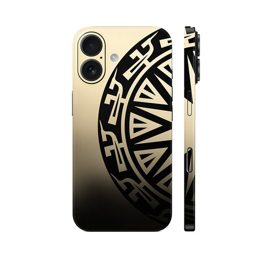 Dán Skin IPhone 17 Series Hình Trống Đồng Stock Gold Hoa Văn