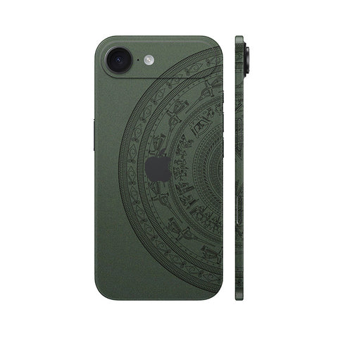 Dán Skin IPhone 17 Series Hình Trống Đồng Xanh Midnight