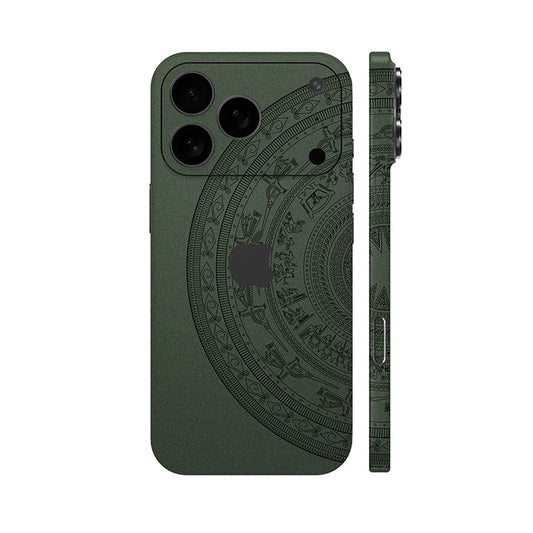 Dán Skin IPhone 17 Series Hình Trống Đồng Xanh Midnight