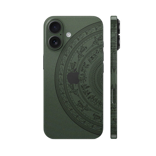 Dán Skin IPhone 17 Series Hình Trống Đồng Xanh Midnight