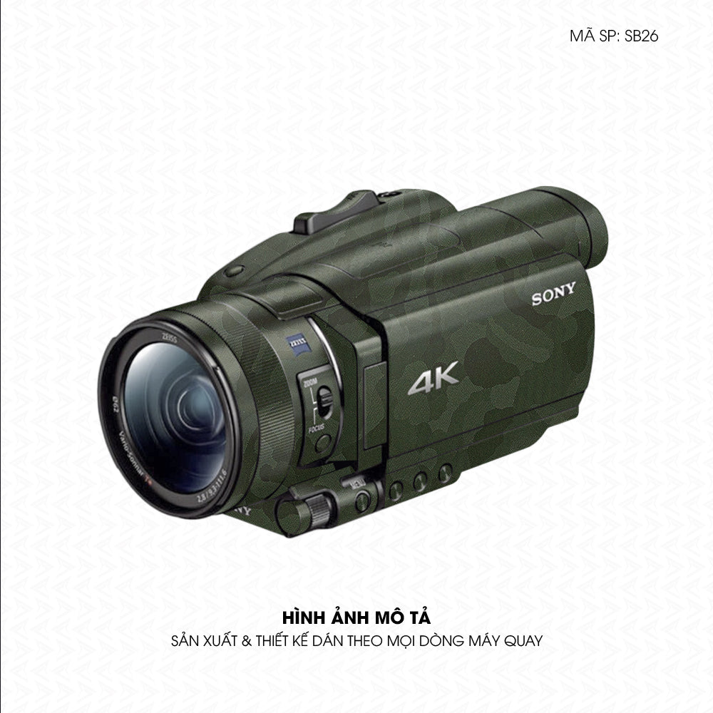 Dán Skin Máy Quay Phim Vân Camo Xanh | SB26