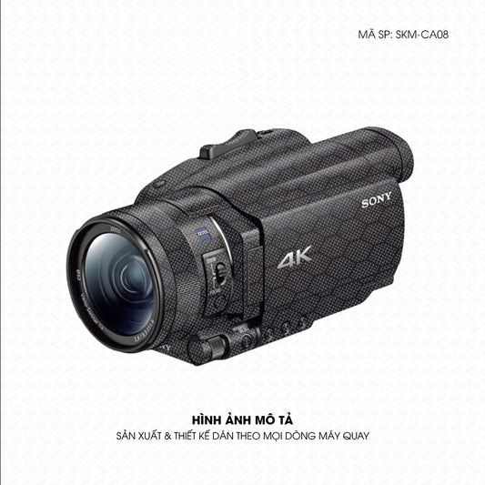 Dán Skin Máy Quay Phim Vân Carbon Fiber Xám | SKM-CA08