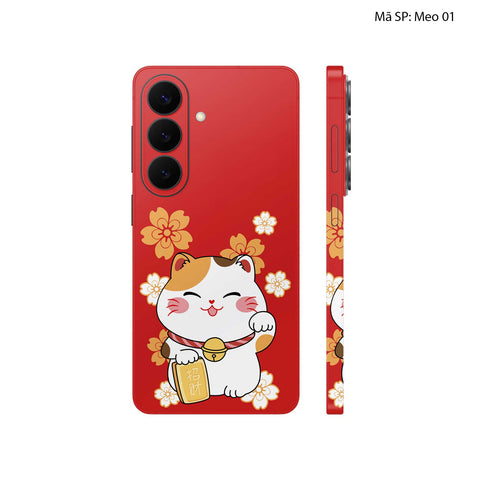 Dán Skin Galaxy S26 Series Hình Mèo Thần Tài | MEO01