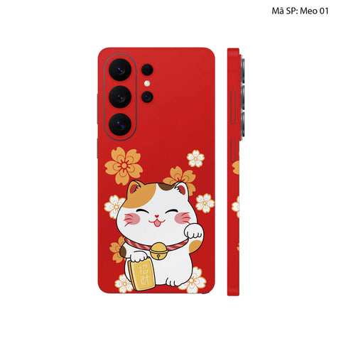 Dán Skin Galaxy S26 Series Hình Mèo Thần Tài | MEO01