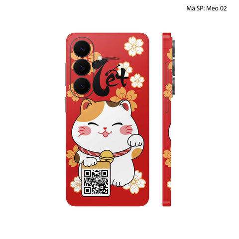 Dán Skin Galaxy S26 Series Hình Mèo Thần Tài | MEO02