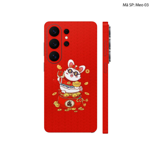 Dán Skin Galaxy S26 Series Hình Mèo Thần Tài | MEO03