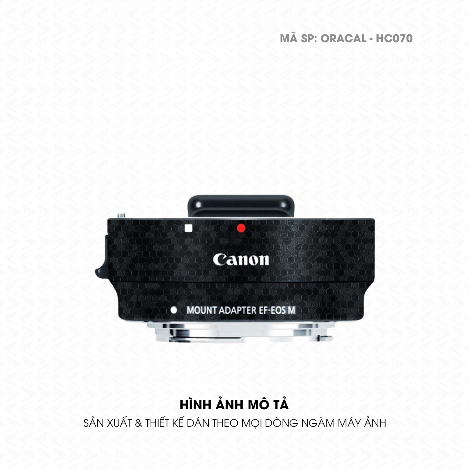 Dán Skin Ngàm Máy Ảnh Canon Vân Tổ Ong Đen | ORACAL-HC070