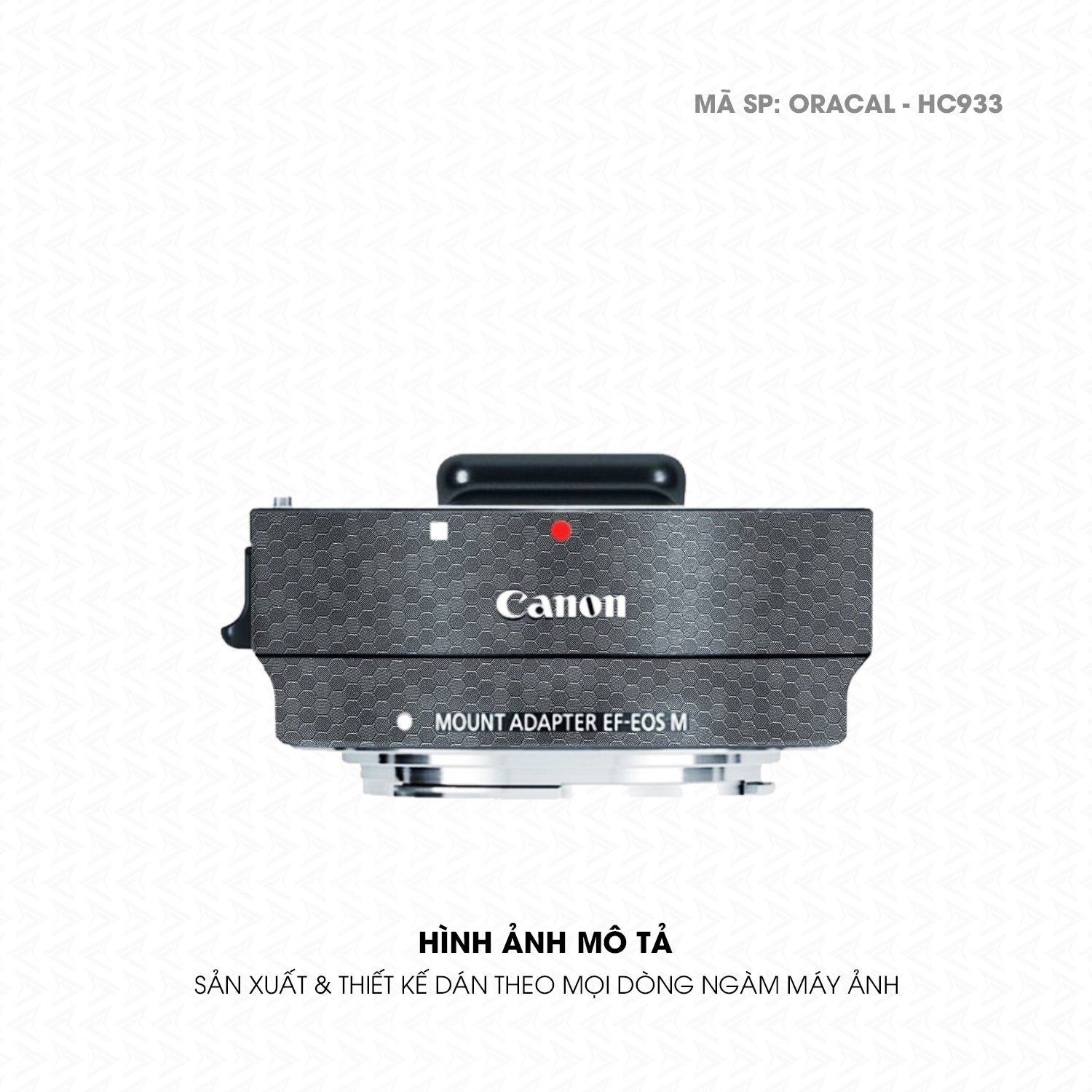Dán Skin Ngàm Máy Ảnh Canon Vân Tổ Ong Xám | ORACAL-HC933