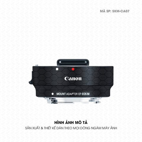 Dán Skin Ngàm Máy Ảnh Canon Vân Carbon Fiber Đen | SKM-CA07
