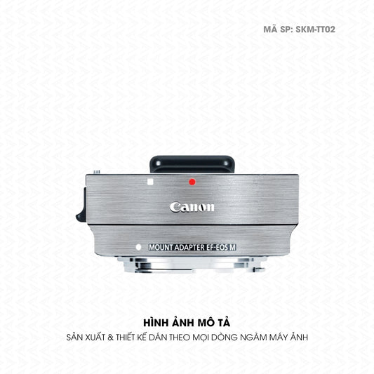 Dán Skin Ngàm Máy Ảnh Canon Vân Xước Titan Bạc | SKM-TT02