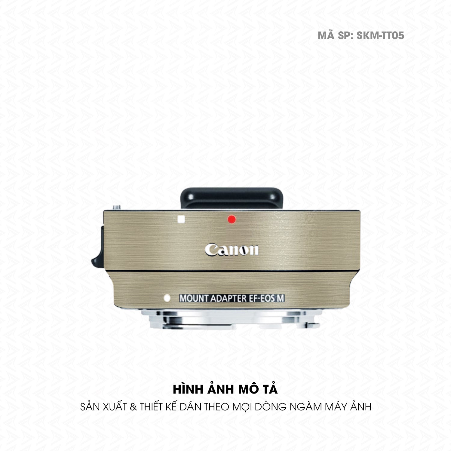 Dán Skin Ngàm Máy Ảnh Canon Vân Xước Titan Vàng Sampanh | SKM-TT05