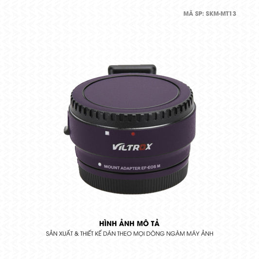 Dán Skin Ngàm Máy Ảnh Viltrox Đổi Màu Tím Metallic | SKM-MT13