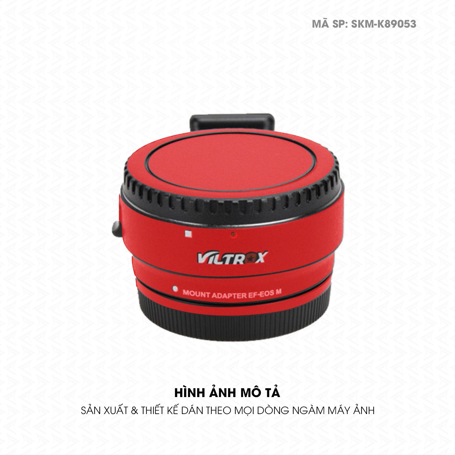 Dán Skin Ngàm Máy Ảnh Viltrox Đổi Màu Đỏ Lì | SKM-K89053
