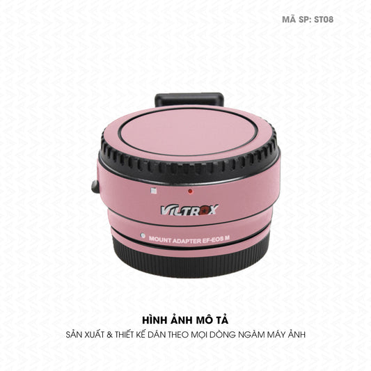 Dán Skin Ngàm Máy Ảnh Viltrox Đổi Màu Hồng | ST08