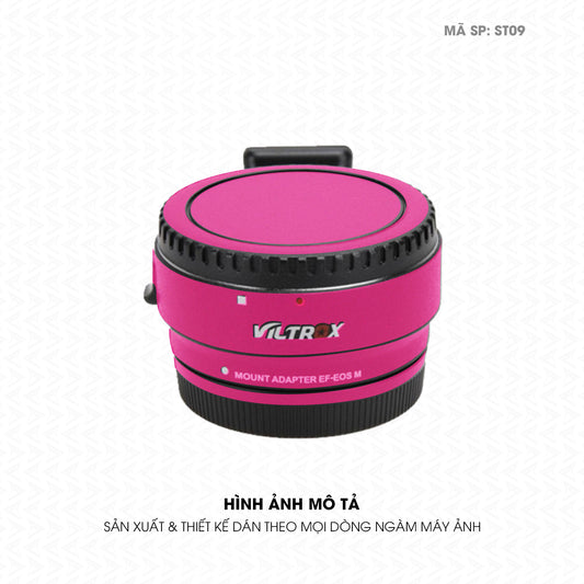 Dán Skin Ngàm Máy Ảnh Viltrox Đổi Màu Hồng Đậm | ST09