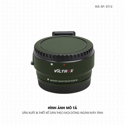Dán Skin Ngàm Máy Ảnh Viltrox Đổi Màu Xanh Quân Đội | ST12
