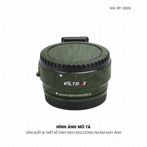 Dán Skin Ngàm Máy Ảnh Viltrox Vân Camo Xanh | SB26