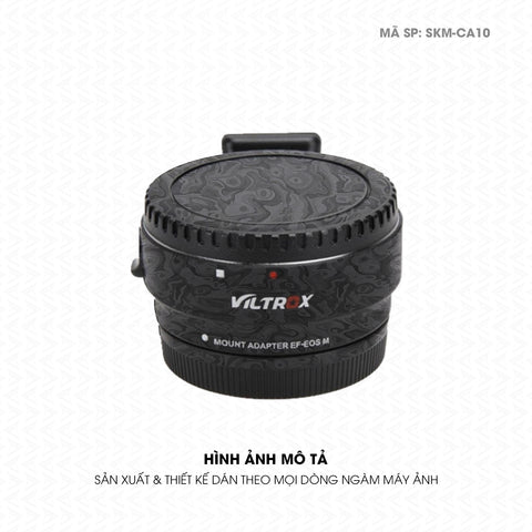 Dán Skin Ngàm Máy Ảnh Viltrox Vân Carbon Pattern | SKM-CA10