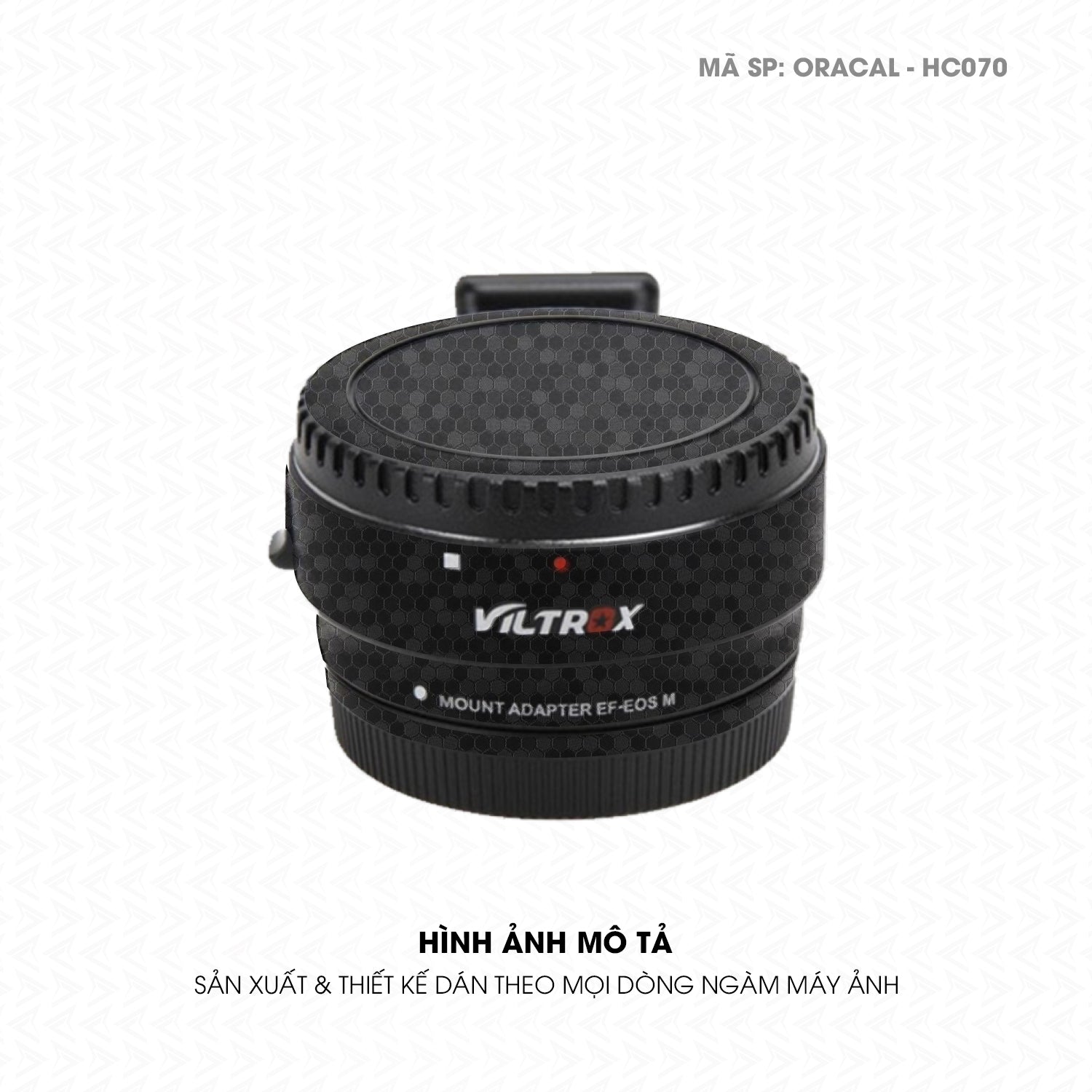 Dán Skin Ngàm Máy Ảnh Viltrox Vân Tổ Ong Đen | ORACAL-HC070