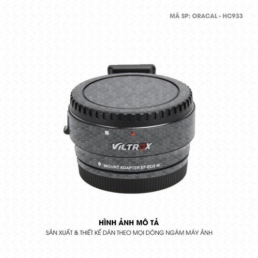 Dán Skin Ngàm Máy Ảnh Viltrox Vân Tổ Ong Xám | ORACAL-HC933