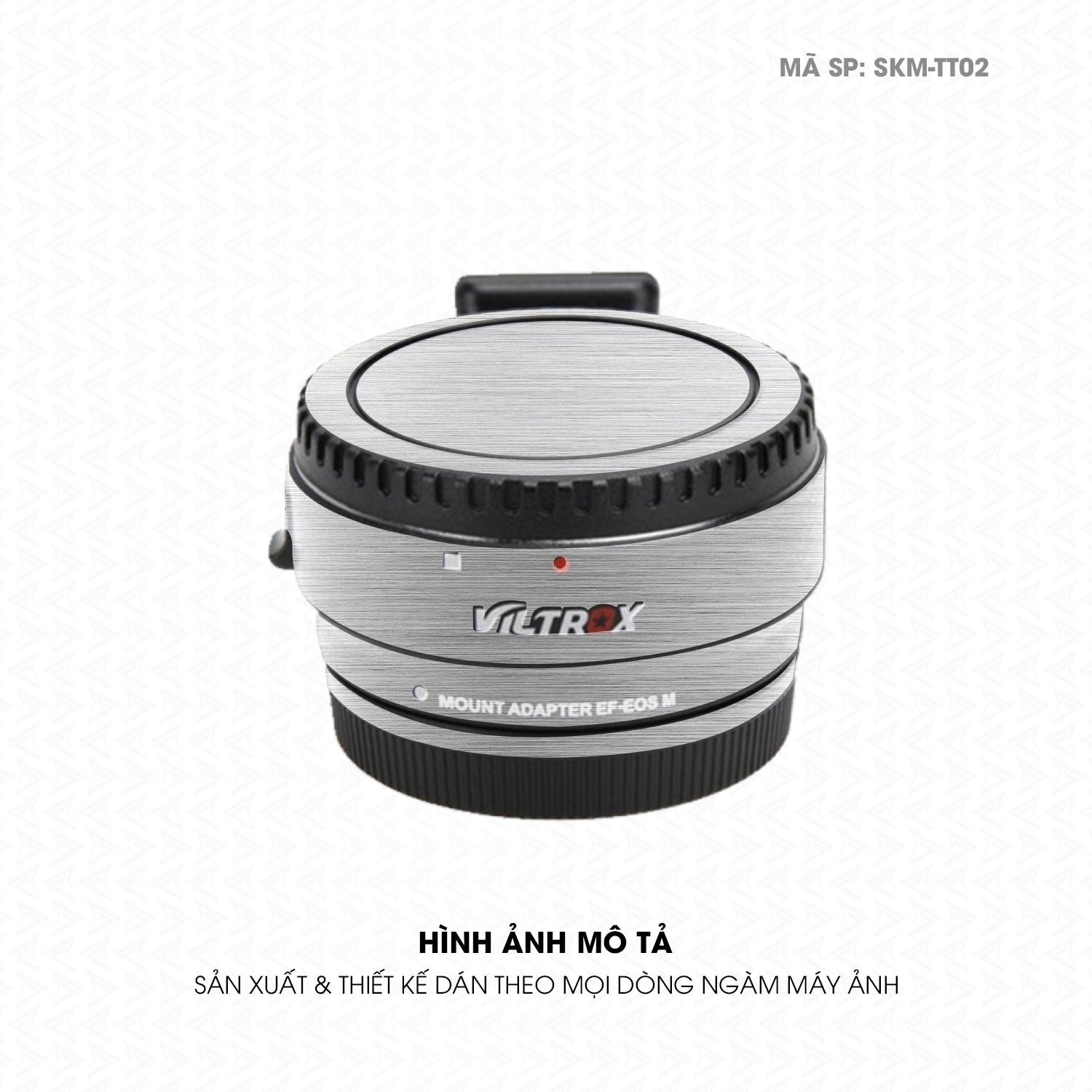 Dán Skin Ngàm Máy Ảnh Viltrox Vân Xước Titan Bạc | SKM-TT02