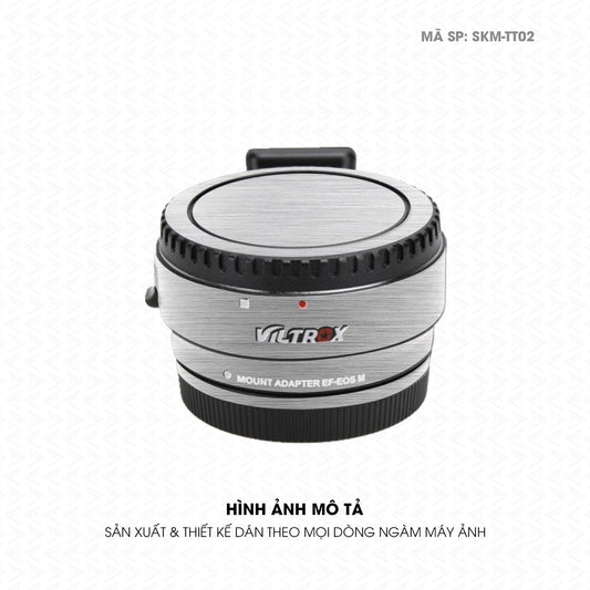 Dán Skin Ngàm Máy Ảnh Viltrox Vân Xước Titan Bạc | SKM-TT02