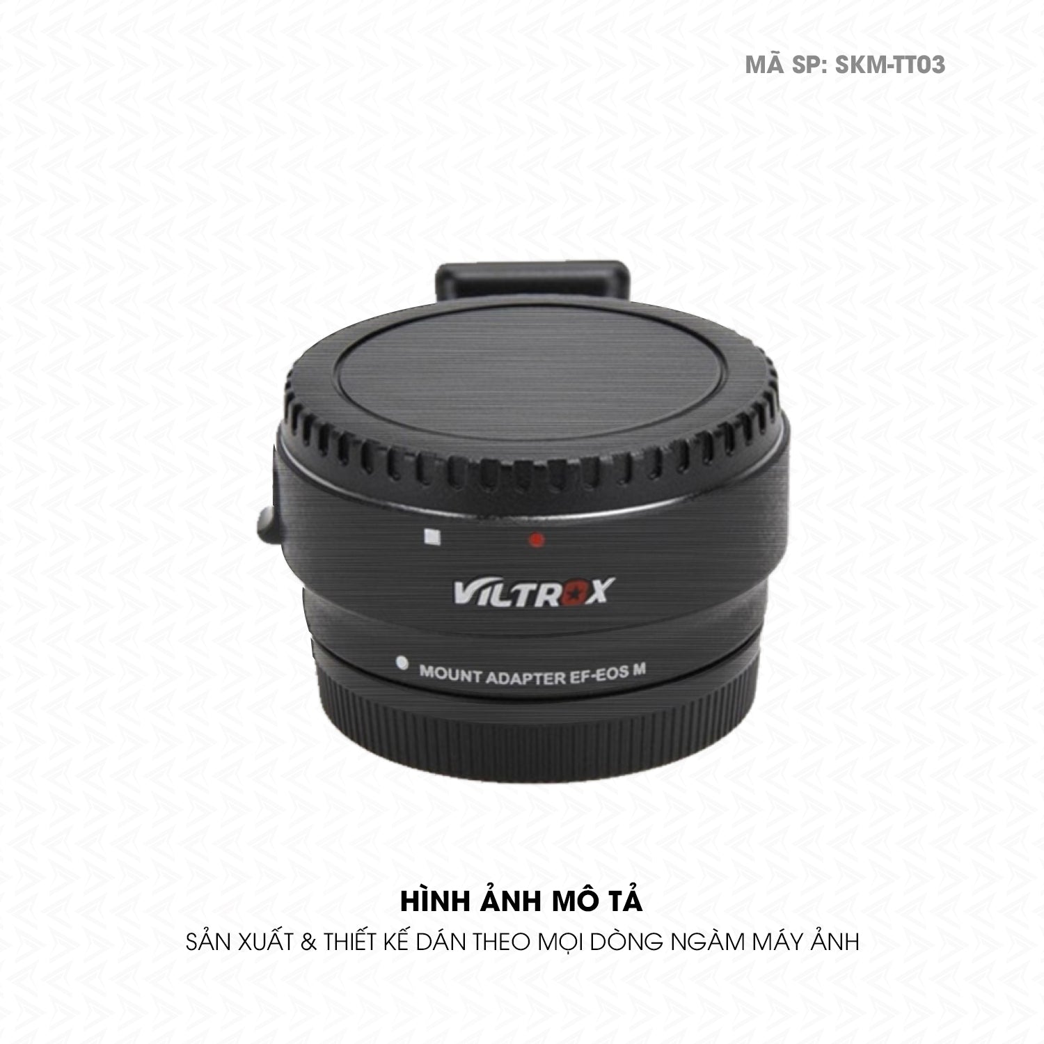 Dán Skin Ngàm Máy Ảnh Viltrox Vân Xước Titan Đen Xám | SKM-TT03