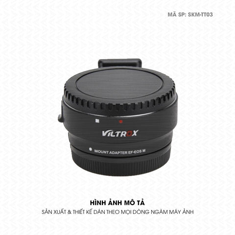Dán Skin Ngàm Máy Ảnh Viltrox Vân Xước Titan Đen Xám | SKM-TT03