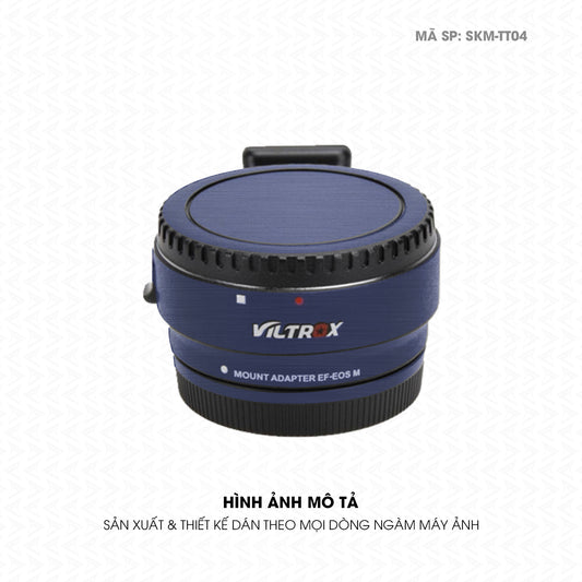Dán Skin Ngàm Máy Ảnh Viltrox Vân Xước Titan Xanh | SKM-TT04