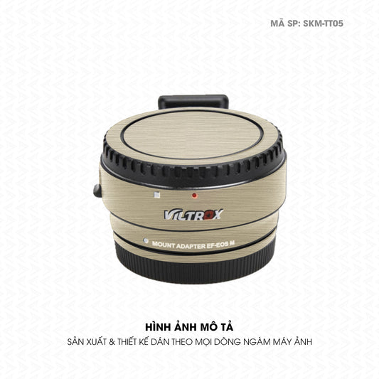 Dán Skin Ngàm Máy Ảnh Viltrox Vân Xước Titan Vàng Sampanh | SKM-TT05