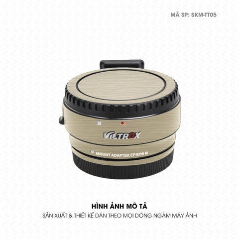 Dán Skin Ngàm Máy Ảnh Viltrox Vân Xước Titan Vàng Sampanh | SKM-TT05