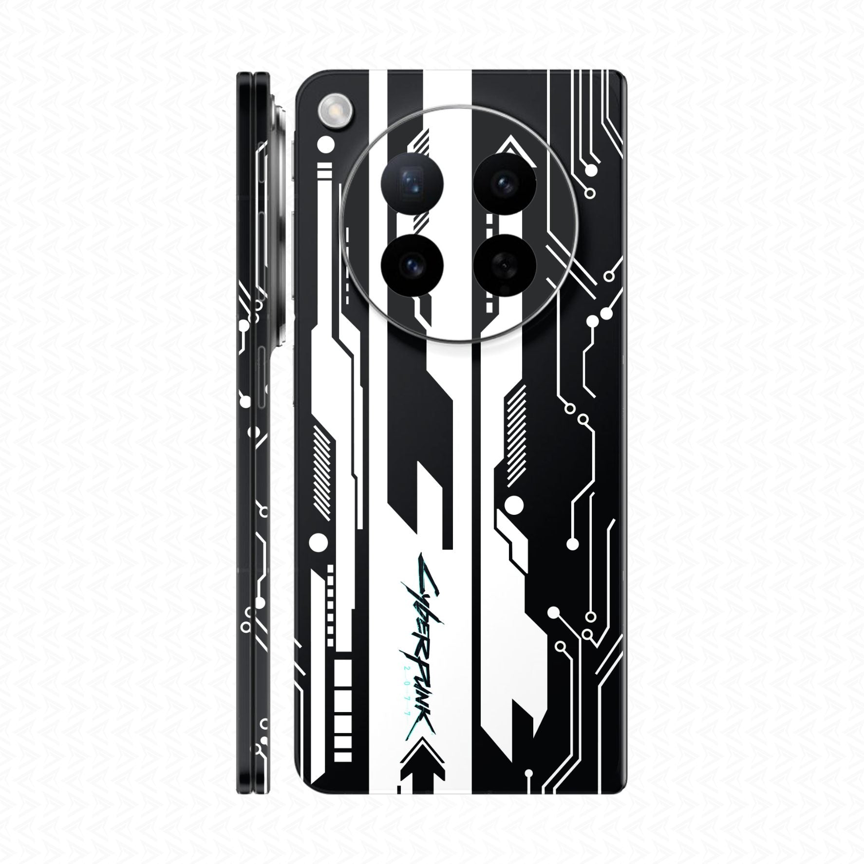 Dán Skin Oppo Find N6 In Hình Cyberpunk Trắng Đen 02