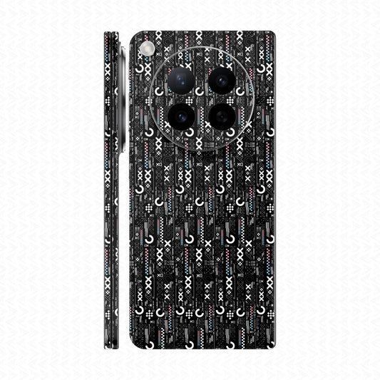Dán Skin Oppo Find N6 In Hình SVG Cyberpunk Đen