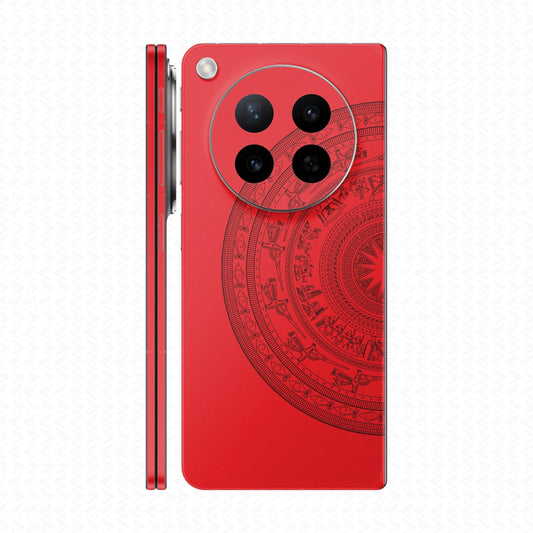 Dán Skin Oppo Find N6 In Hình Trống Đồng Đỏ