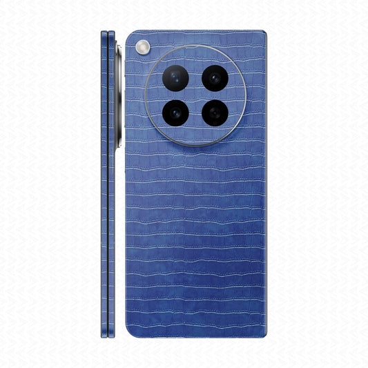 Miếng Dán Da Oppo Find N6 Vân Cá Sấu Xanh Navy