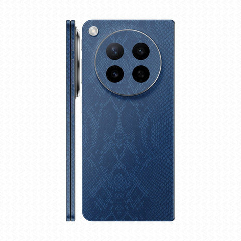 Miếng Dán Skin Oppo Find N6 Vân Da Rắn Xanh Navy