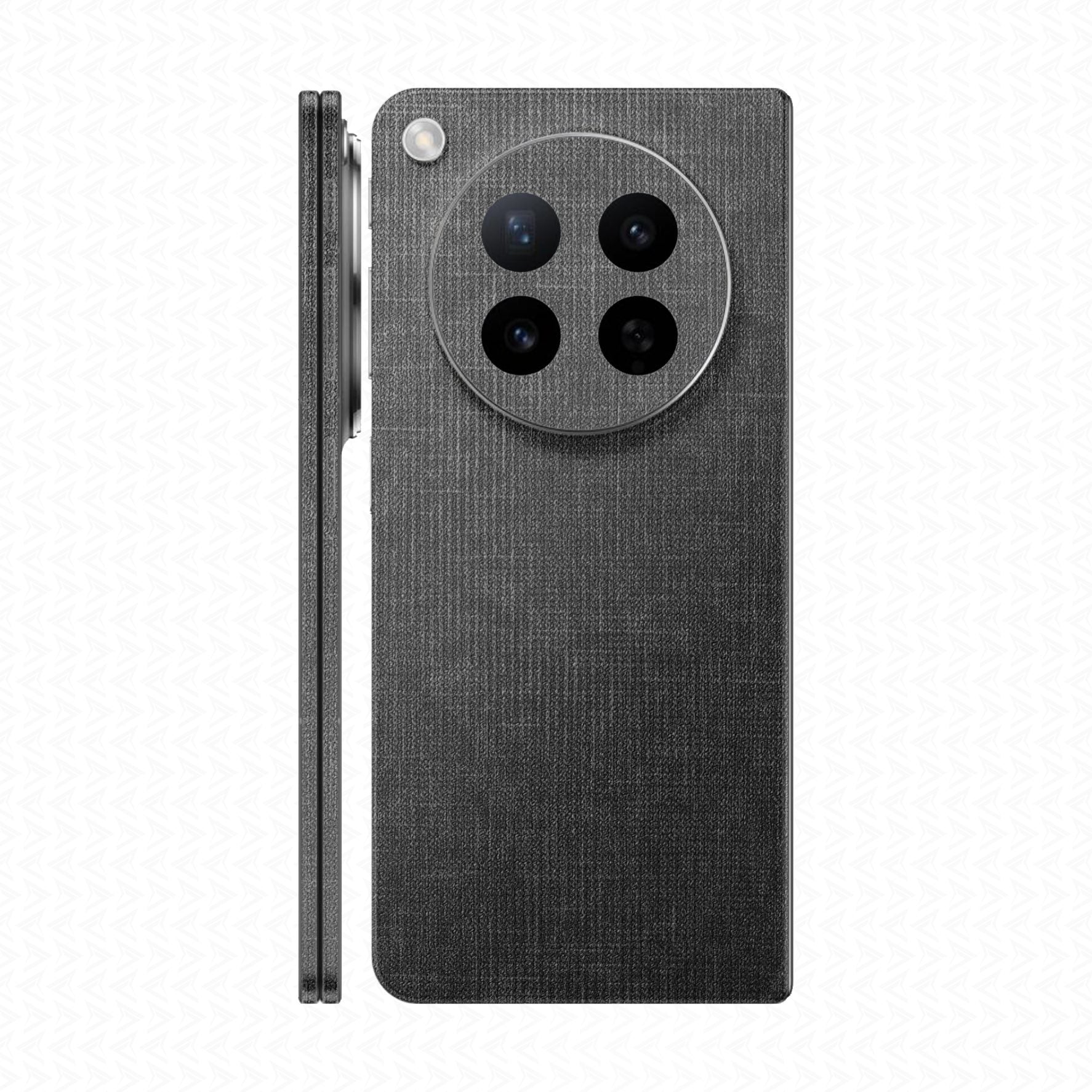 Miếng Dán Da Oppo Find N6 Vân Vải Xám Đen